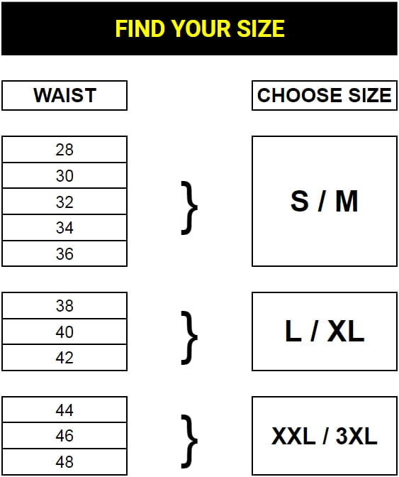 Lean.pk Extreme Thermo Slimming Belt and Body Shaper Kit Size Chart