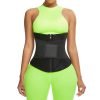Ultra Slim Fit Neoprene Zipper Waist Trainer Black