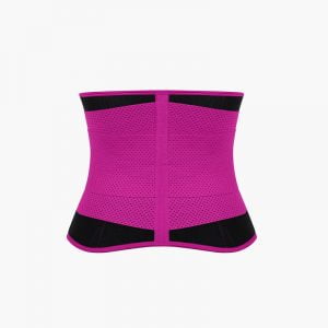 Ultra Slim Fit Neoprene Zipper Waist Trainer Rose Red